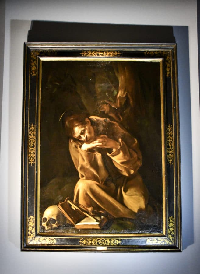 Caravaggio_San Francesco in meditazione_Cremona_Museo civico Ala Ponzone
